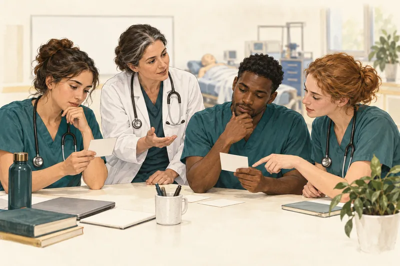 AI-generated learners comparing observations with a teacher; not patient evidence