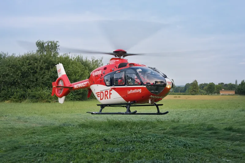 Authentic air-ambulance scene